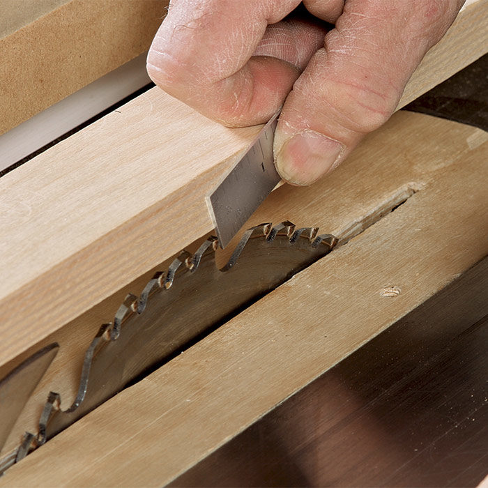 Set up for a flush cut.