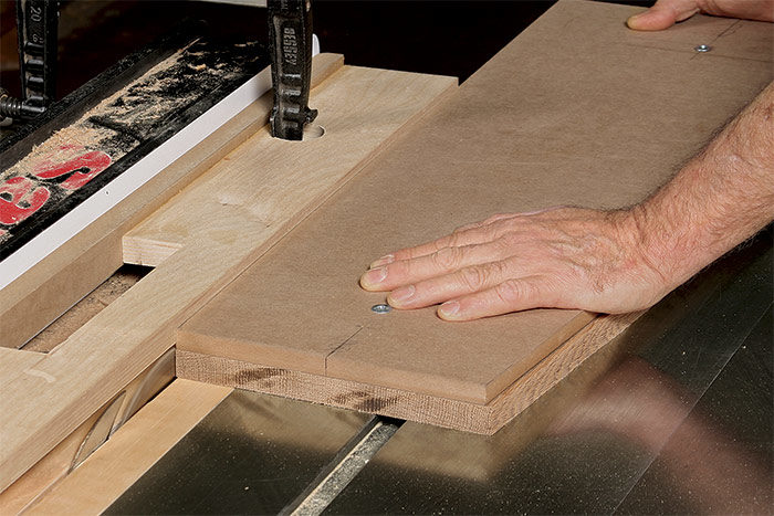 Cut flush to the template.