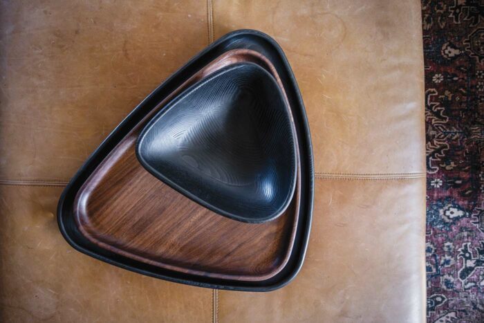 3 stacked triangle bowls by Justin Nelson