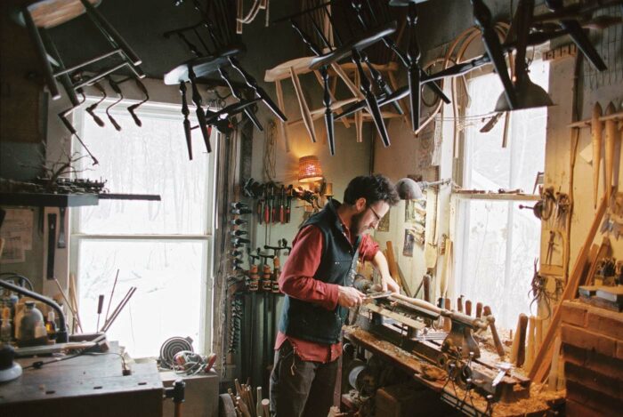 George Sawyer in his workshop