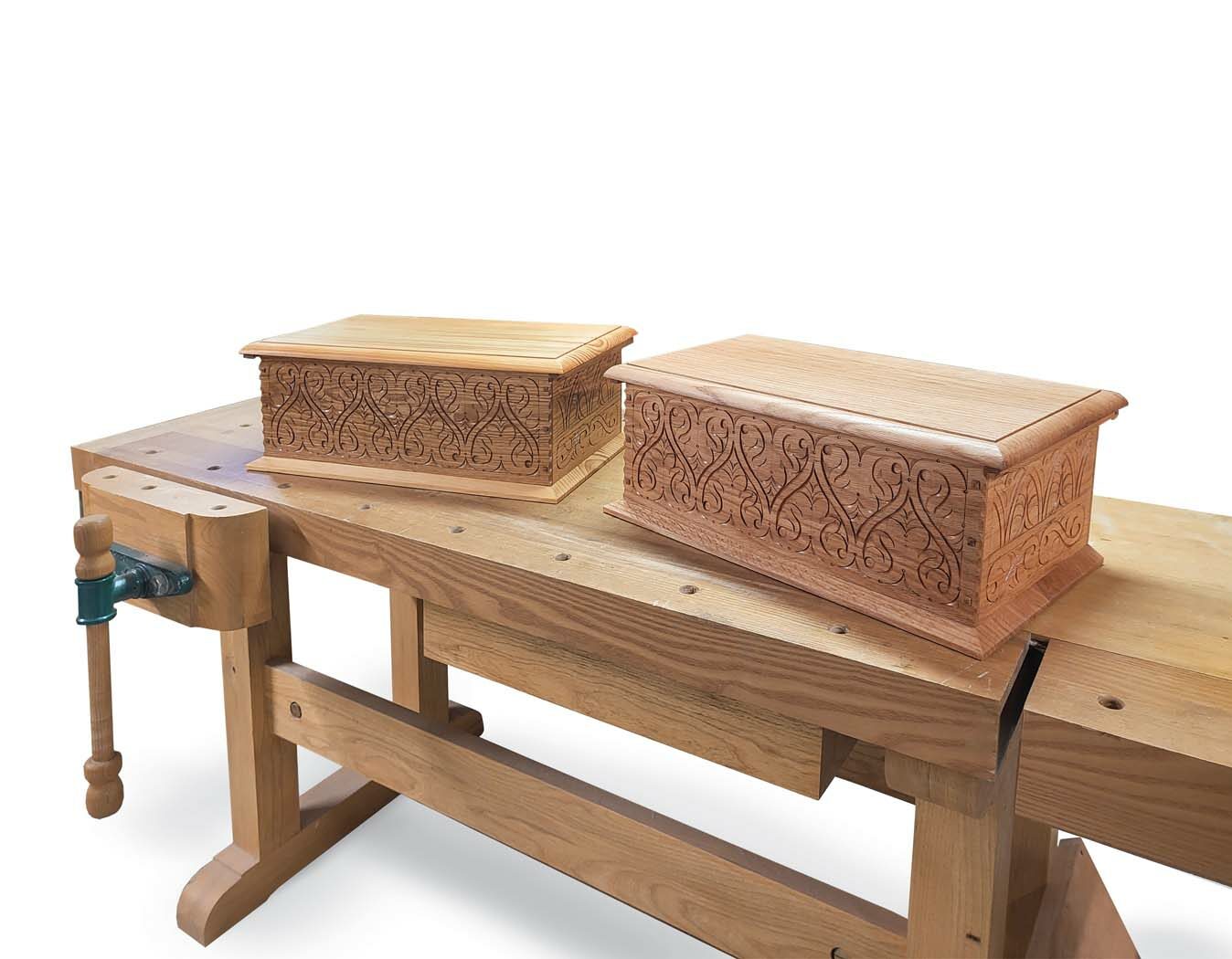 hand carved ornate boxes by John Mahoney